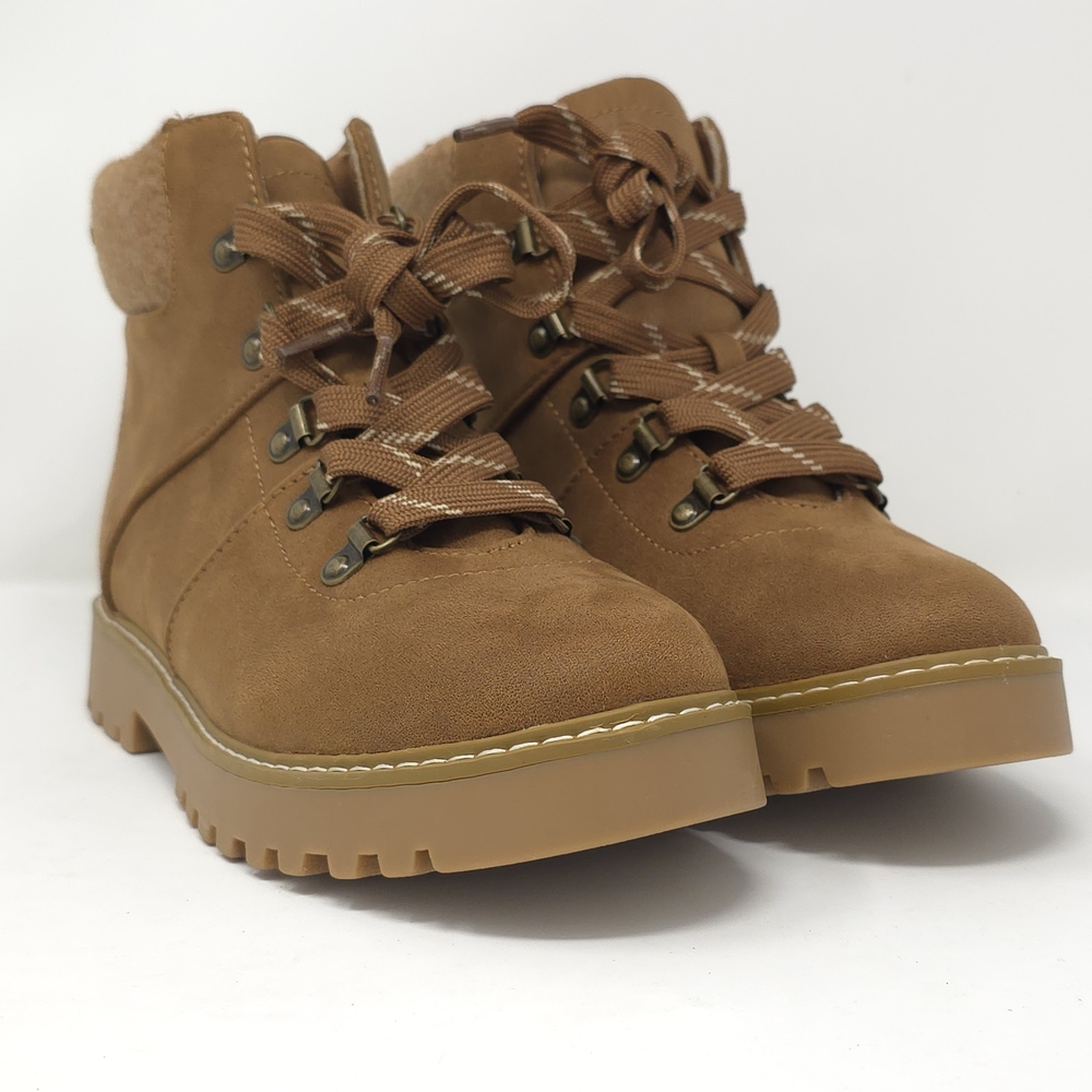CLIFFS BY WHITE MOUNTAIN Connie Cushioned Lace Up City Hiker Ankle Boot Brown 9M - Picture 2 of 7
